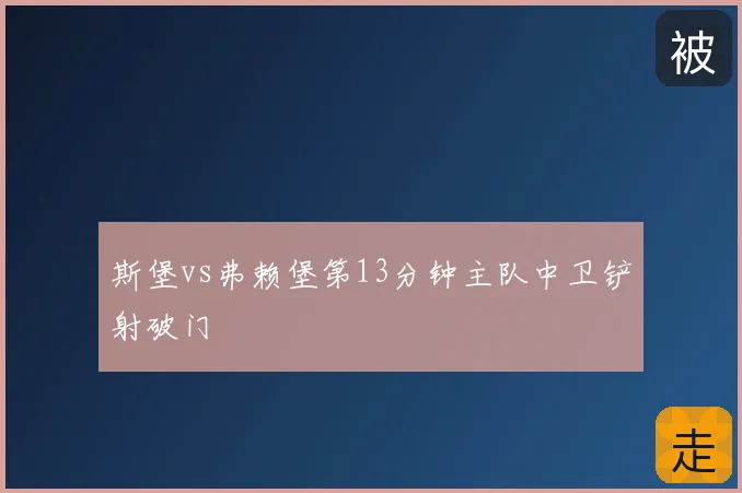 斯堡vs弗赖堡第13分钟主队中卫铲射破门